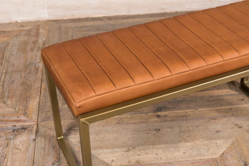 Rocco Leather Dining Bench - Image 4