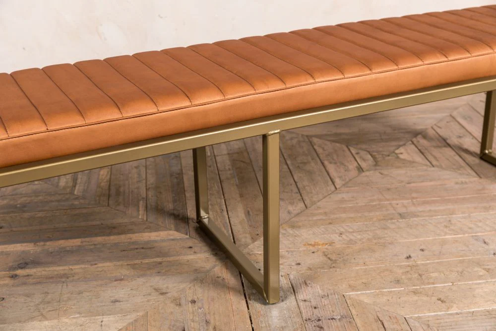 Rocco Leather Dining Bench - Image 5
