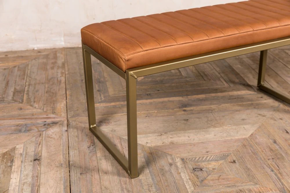 Rocco Leather Dining Bench - Image 6