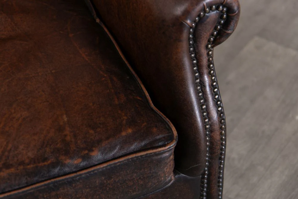 Rosewood Leather Armchair - Image 2