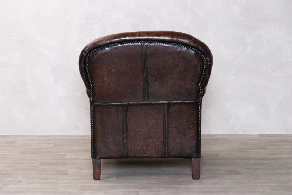 Rosewood Leather Armchair - Image 4
