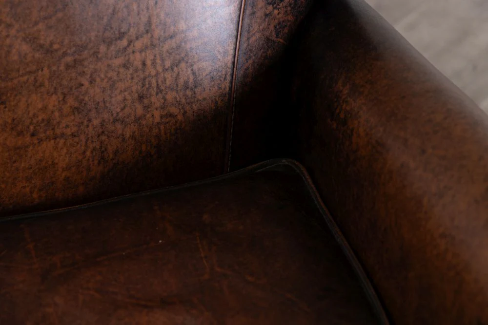 Rosewood Leather Armchair - Image 7