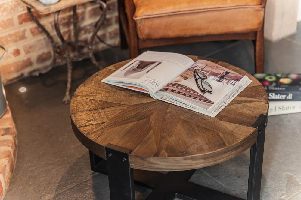 Keaton Round Wooden Coffee Table - SECONDS ITEM - Image 12