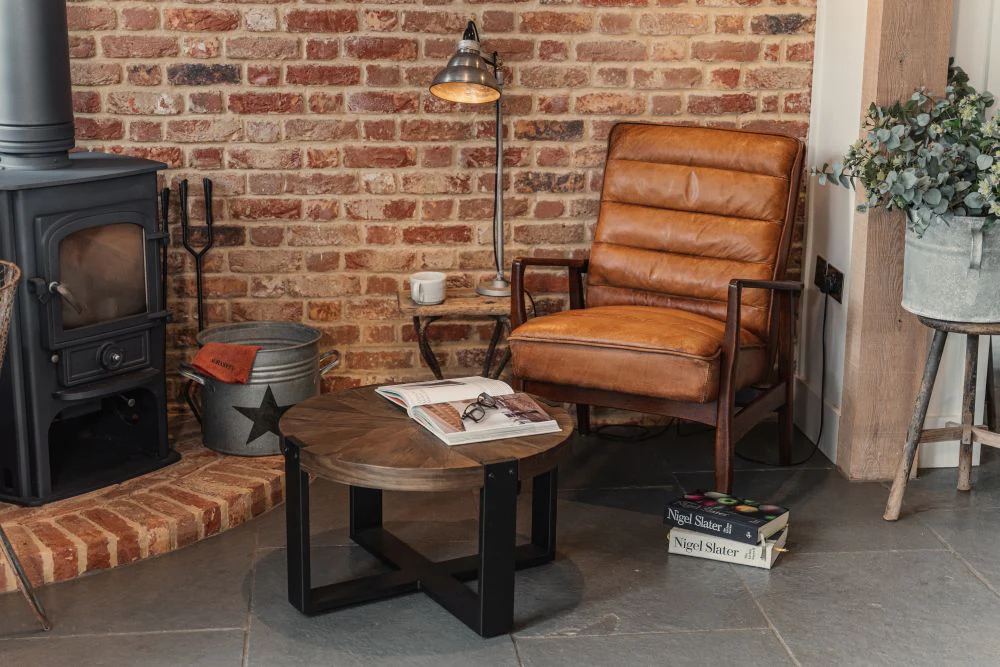 Keaton Round Wooden Coffee Table - SECONDS ITEM - Image 8
