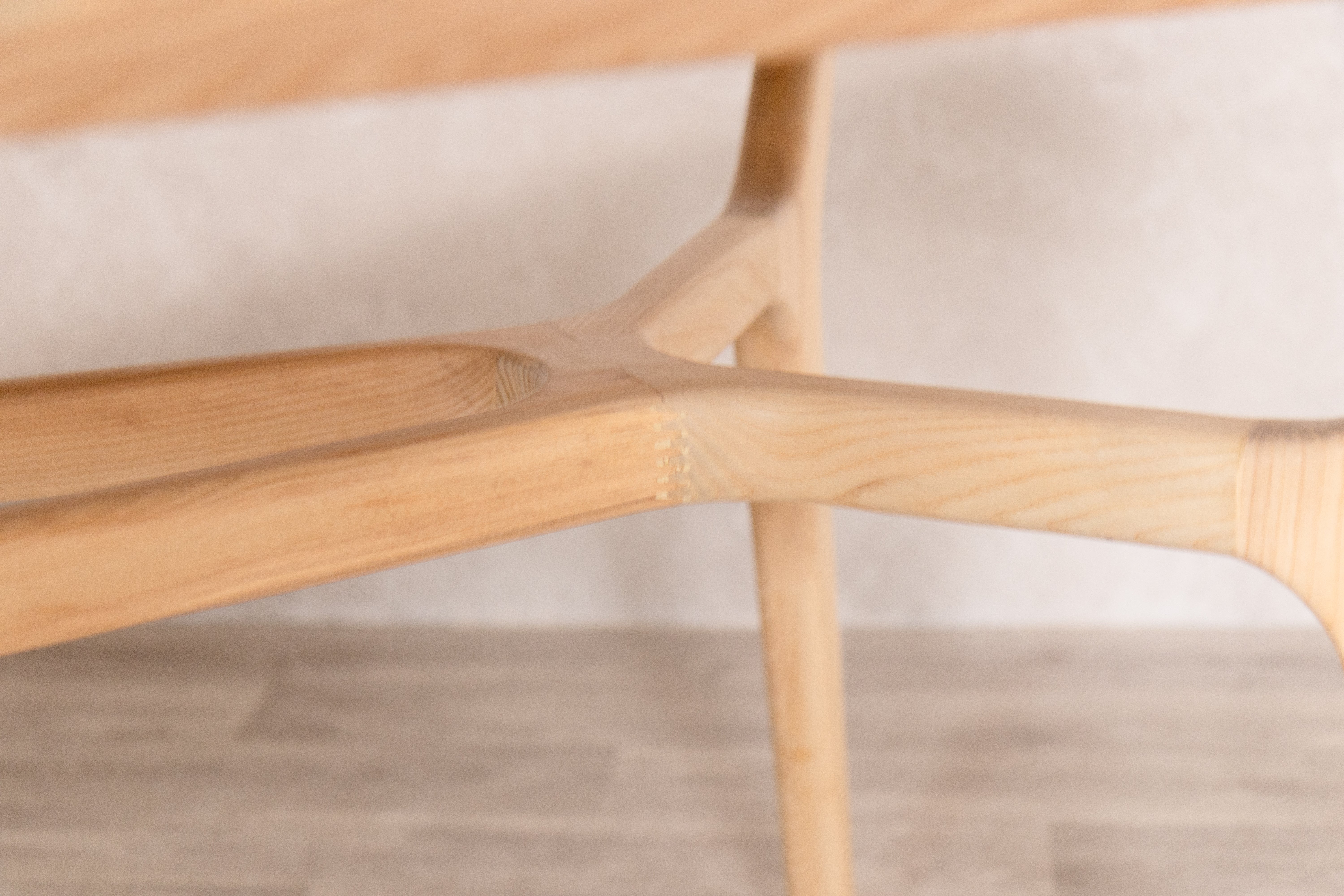 Rowan Scandi Style Dining Table with Wooden Top - SECONDS ITEM - Image 6