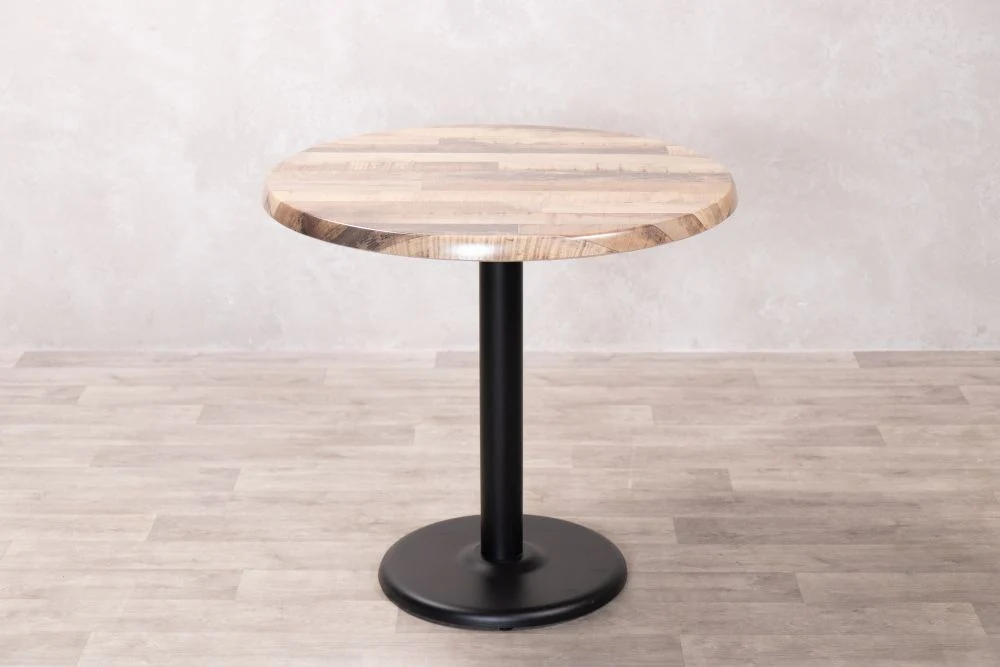 Rustic Maple Round Café Table - Image 3