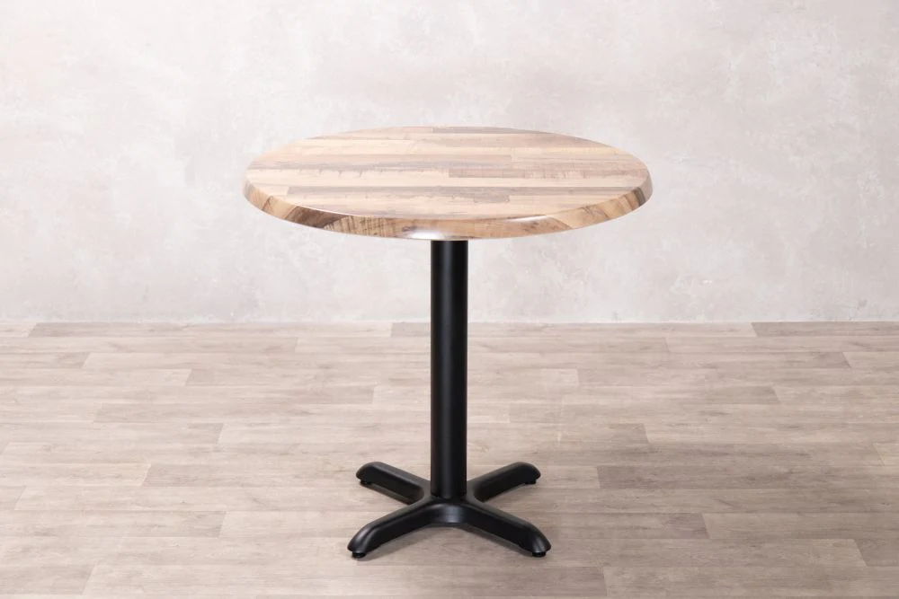 Rustic Maple Round Café Table - Image 6