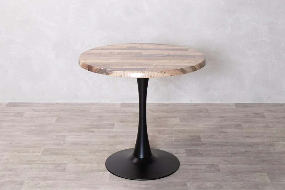 Rustic Maple Round Café Table - Image 9