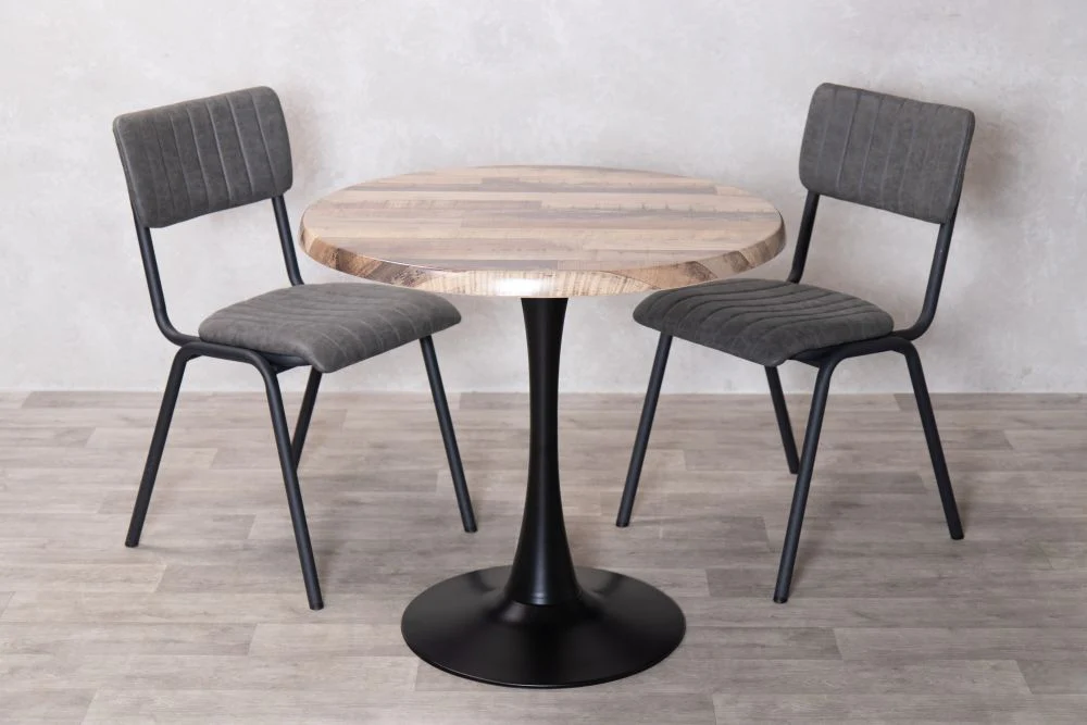 Rustic Maple Top Indoor Café Table Set - Image 14
