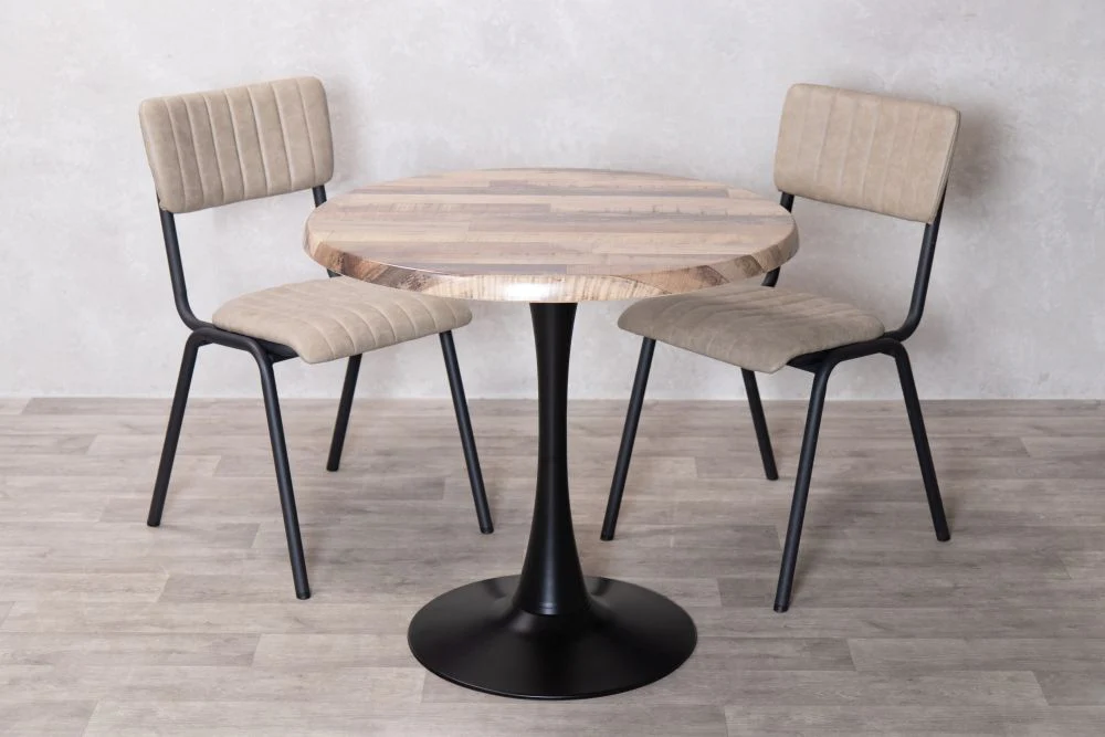 Rustic Maple Top Indoor Café Table Set - Image 16