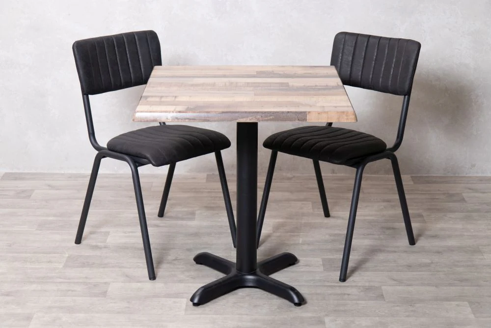 Rustic Maple Top Indoor Café Table Set - Image 23