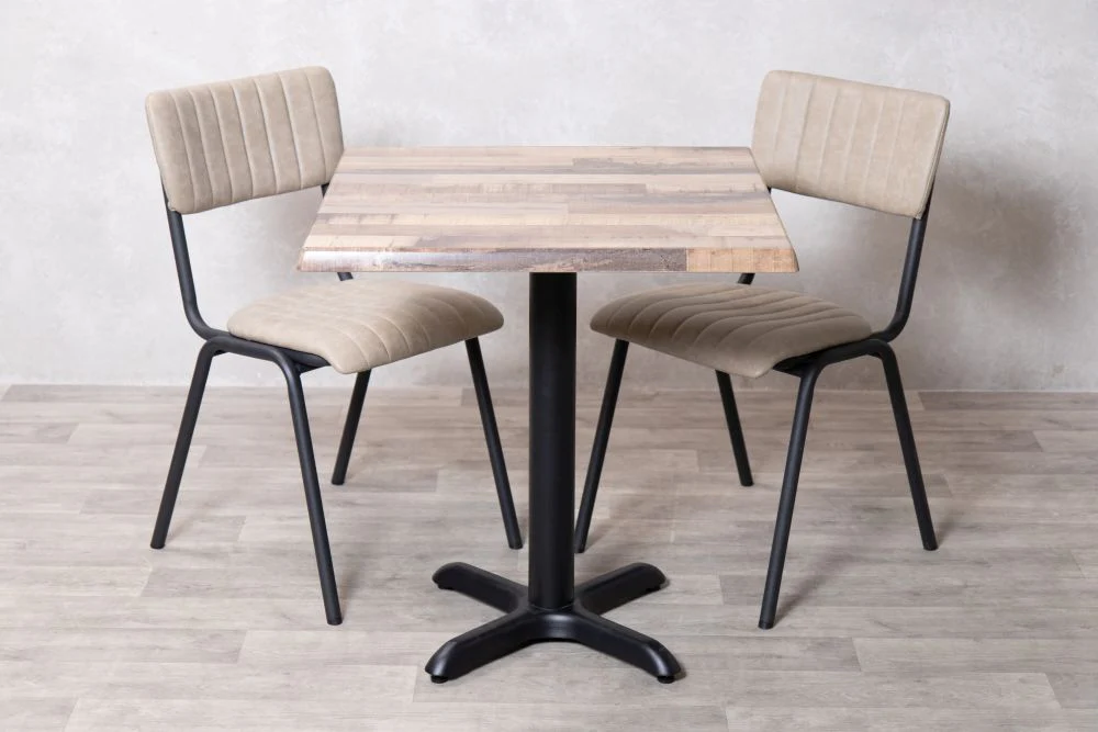 Rustic Maple Top Indoor Café Table Set - Image 24