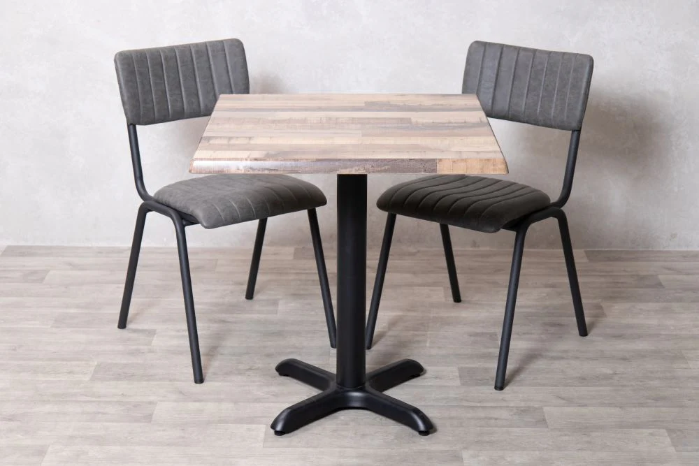 Rustic Maple Top Indoor Café Table Set - Image 25