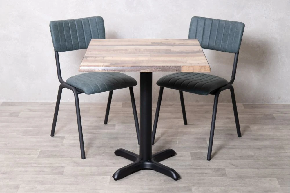 Rustic Maple Top Indoor Café Table Set - Image 29