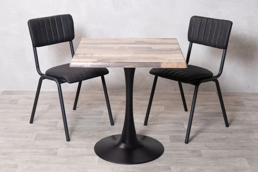 Rustic Maple Top Indoor Café Table Set - Image 31