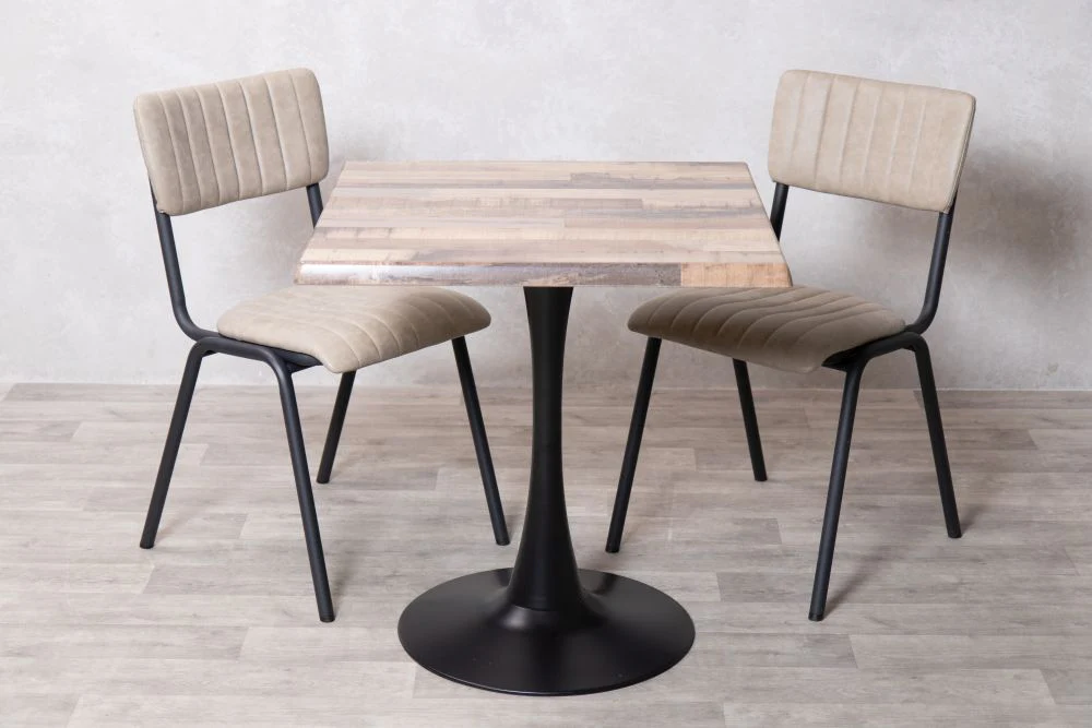 Rustic Maple Top Indoor Café Table Set - Image 32