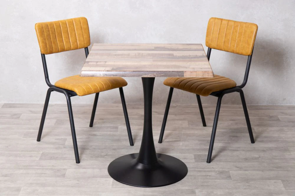 Rustic Maple Top Indoor Café Table Set - Image 34