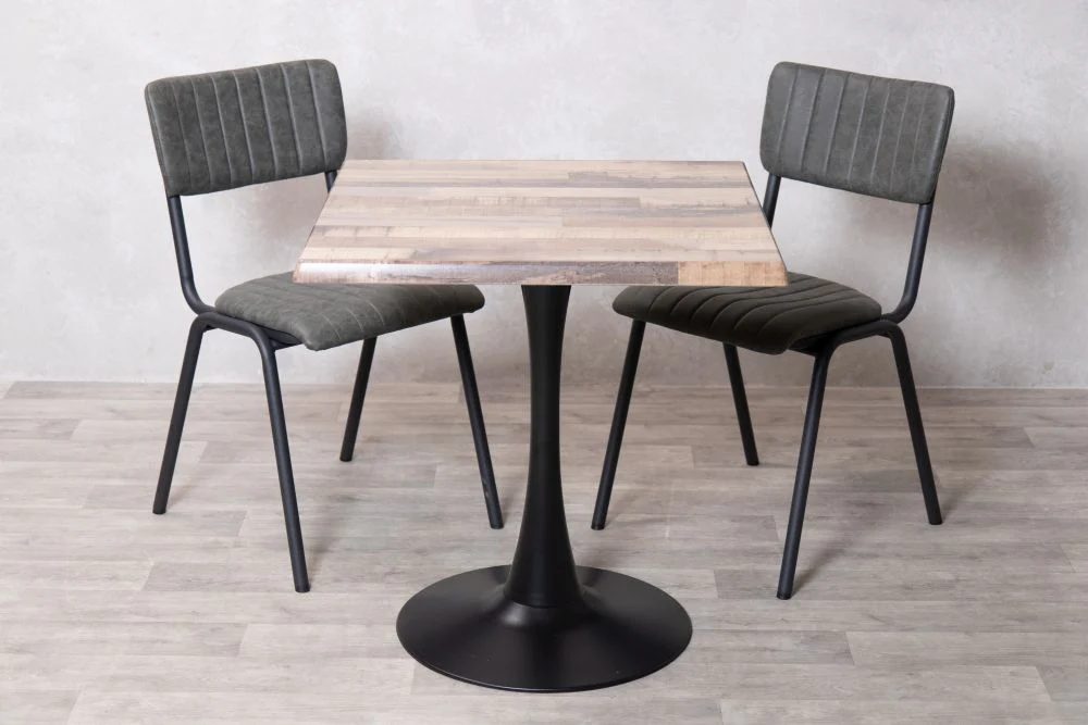 Rustic Maple Top Indoor Café Table Set - Image 35