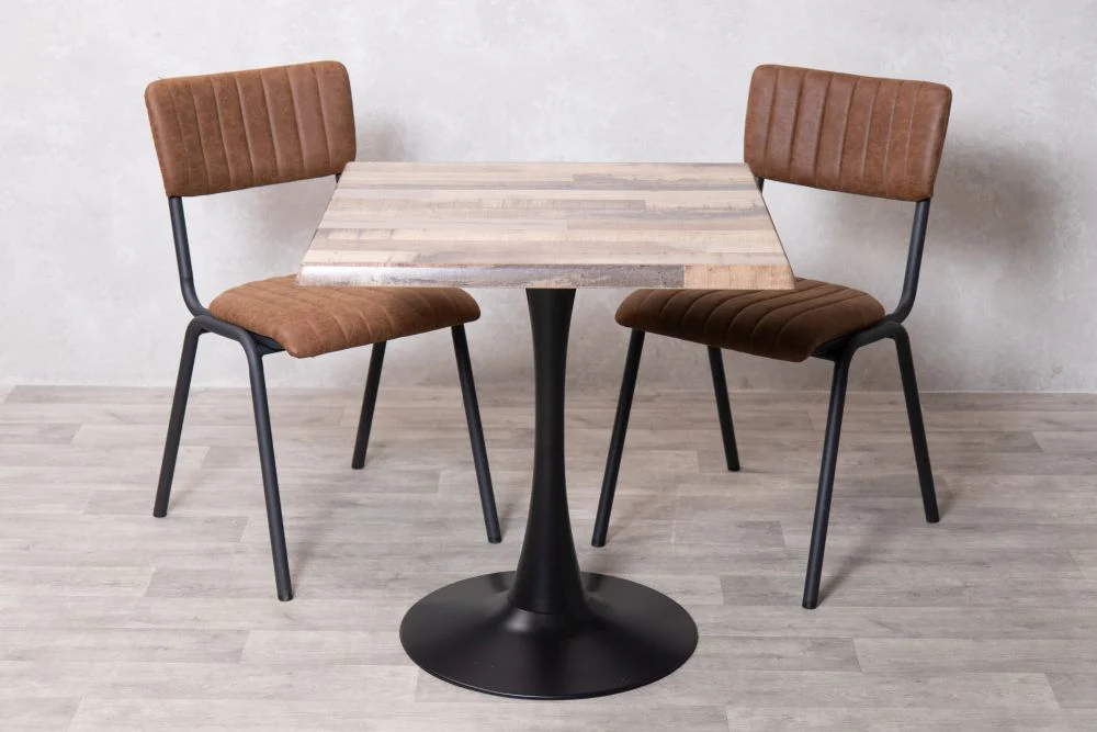 Rustic Maple Top Indoor Café Table Set - Image 36