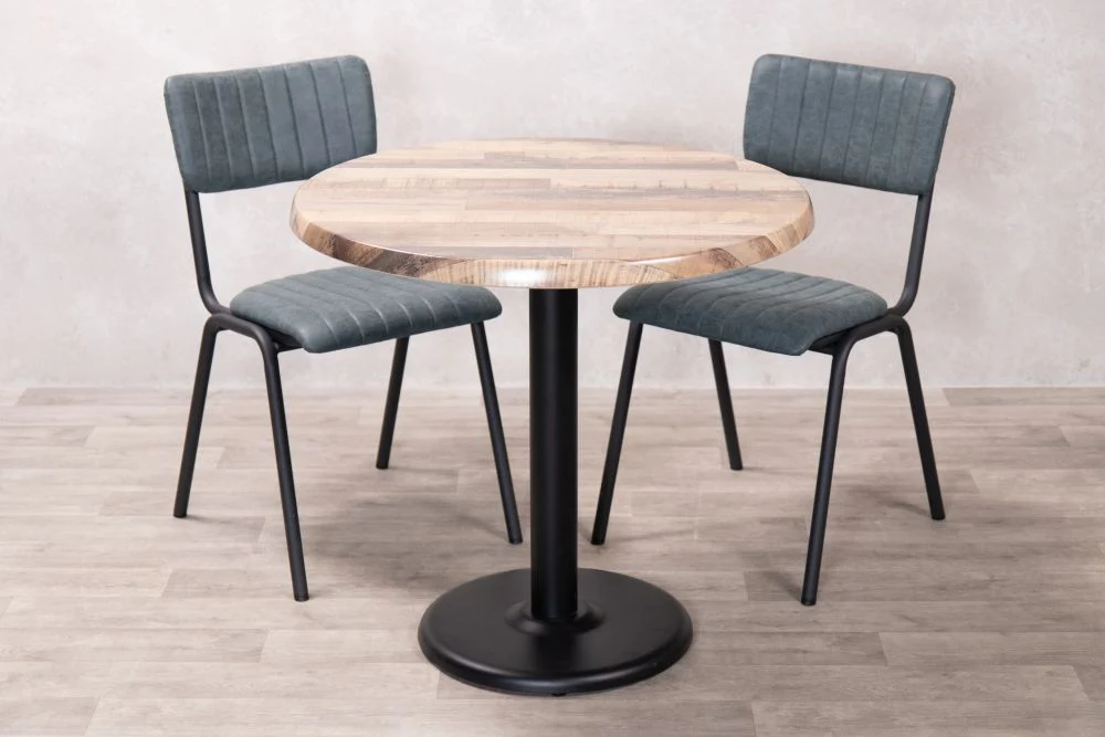 Rustic Maple Top Indoor Café Table Set - Image 5