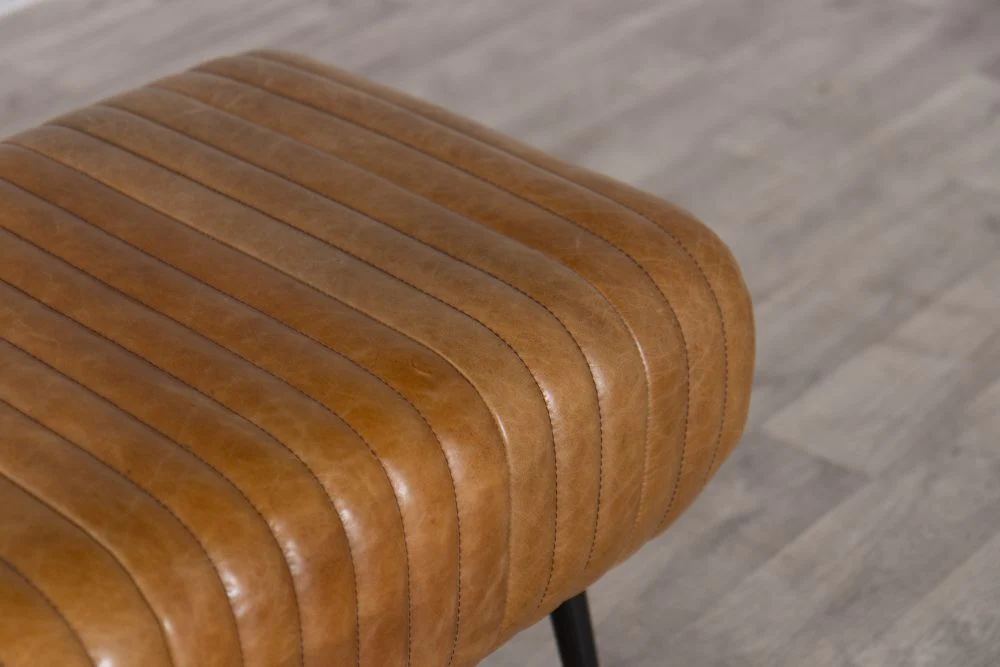 Salcombe Leather Dining Bench - Image 14