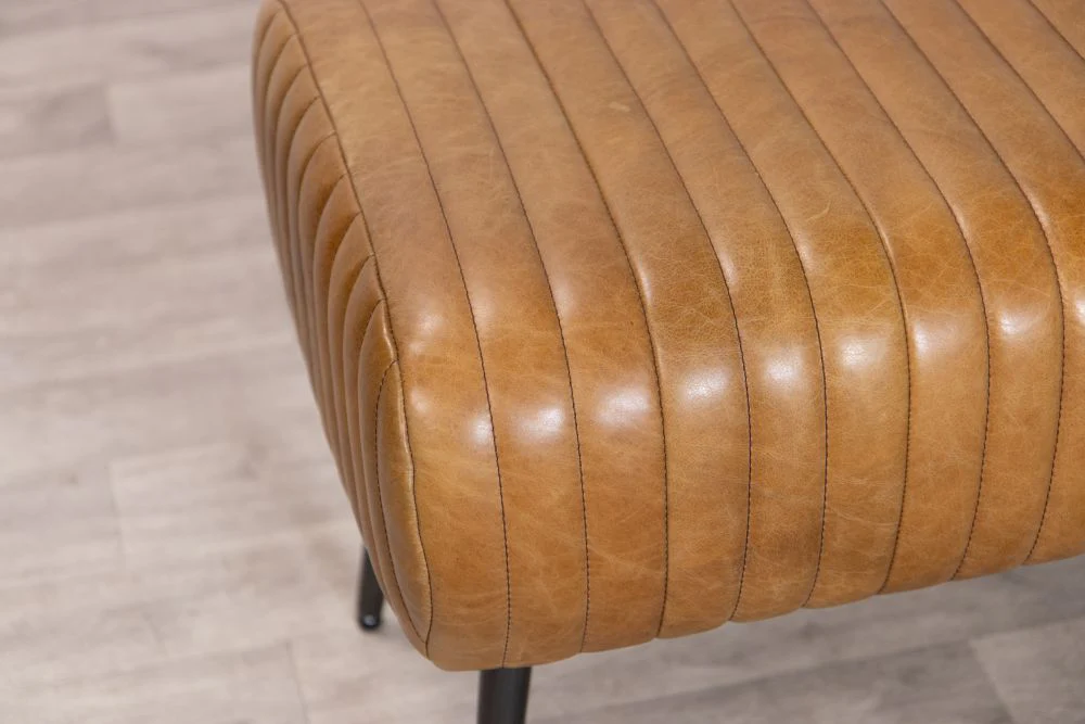 Salcombe Leather Dining Bench - Image 19