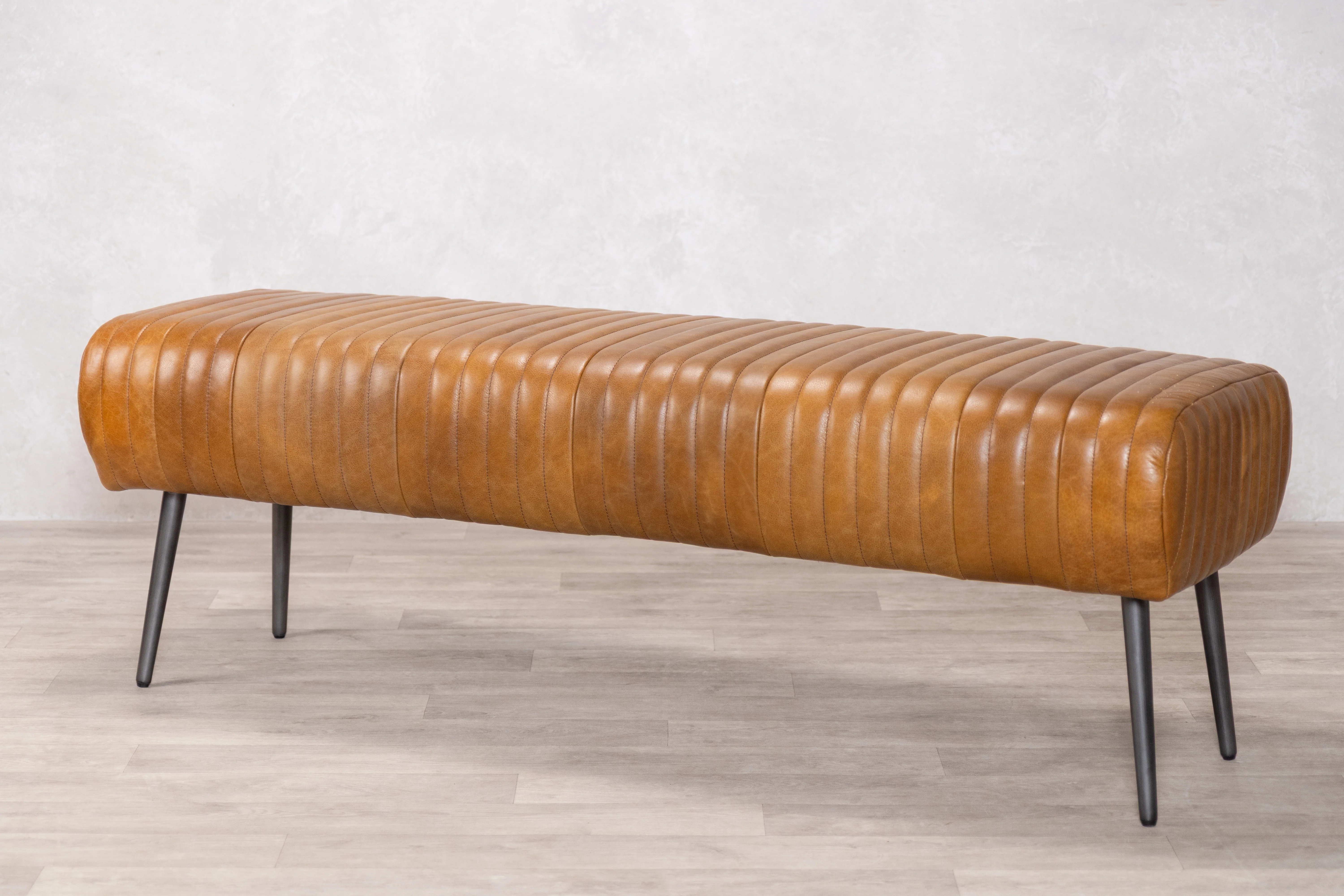 Salcombe Leather Dining Bench - Image 24