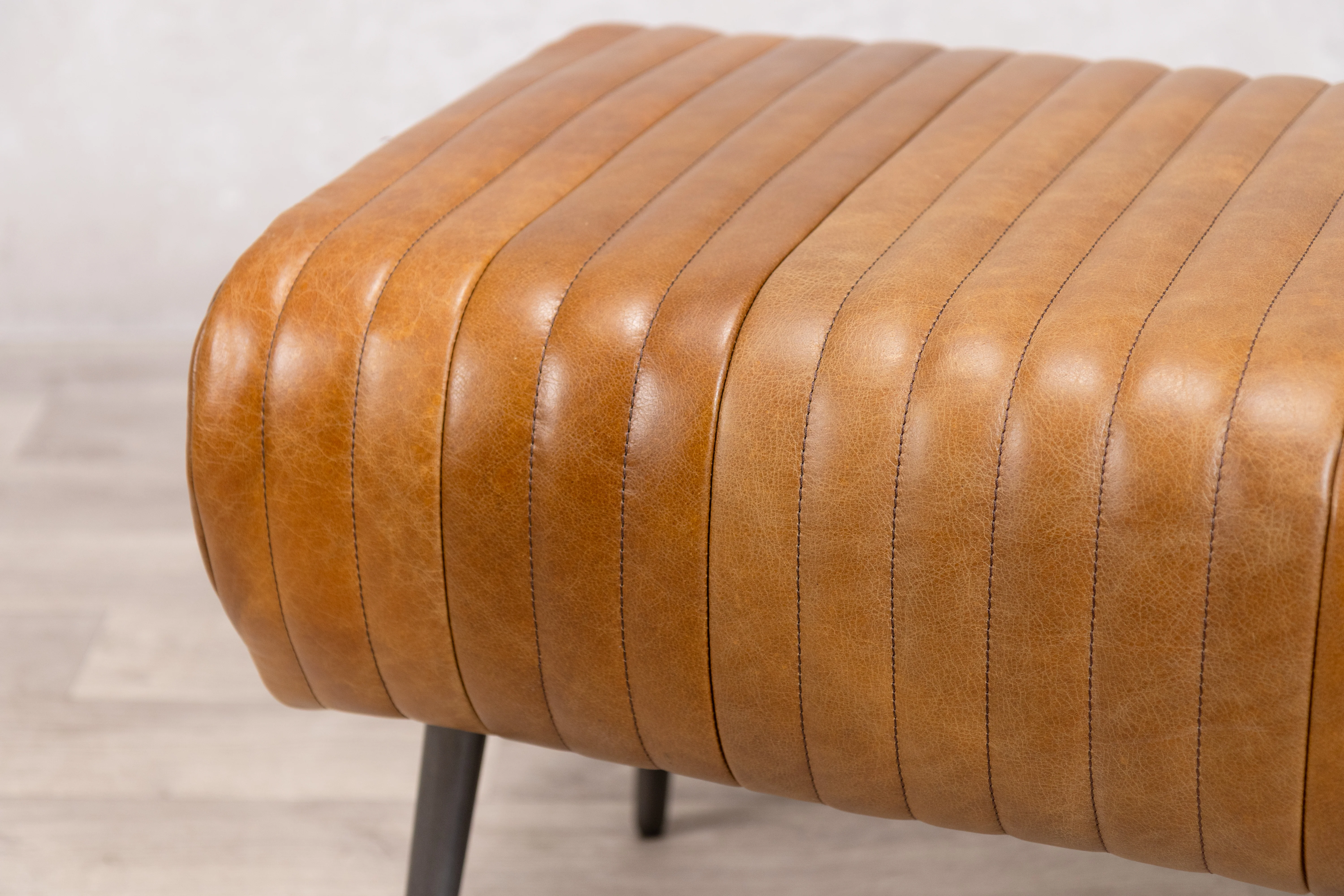 Salcombe Leather Dining Bench - Image 25