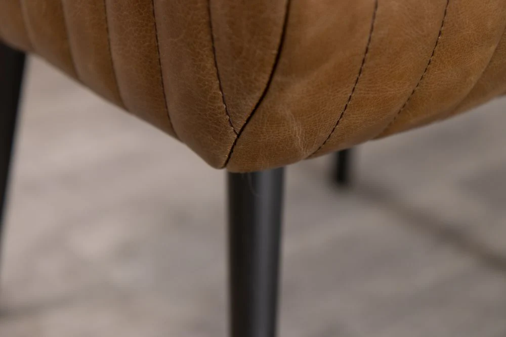 Salcombe Leather Dining Bench - Image 6