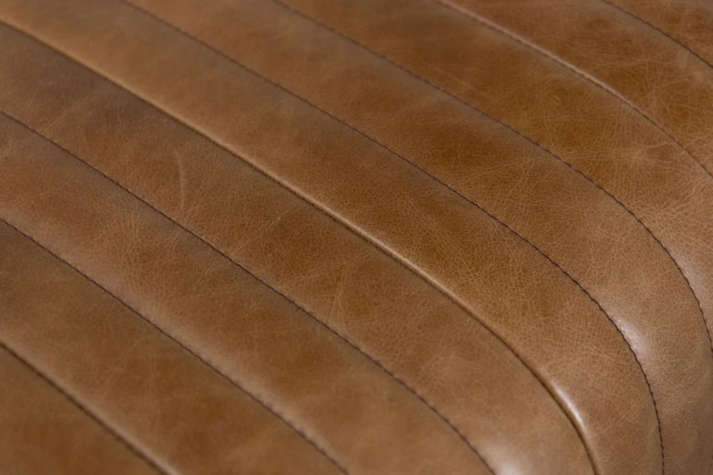 Salcombe Leather Dining Bench - Image 9
