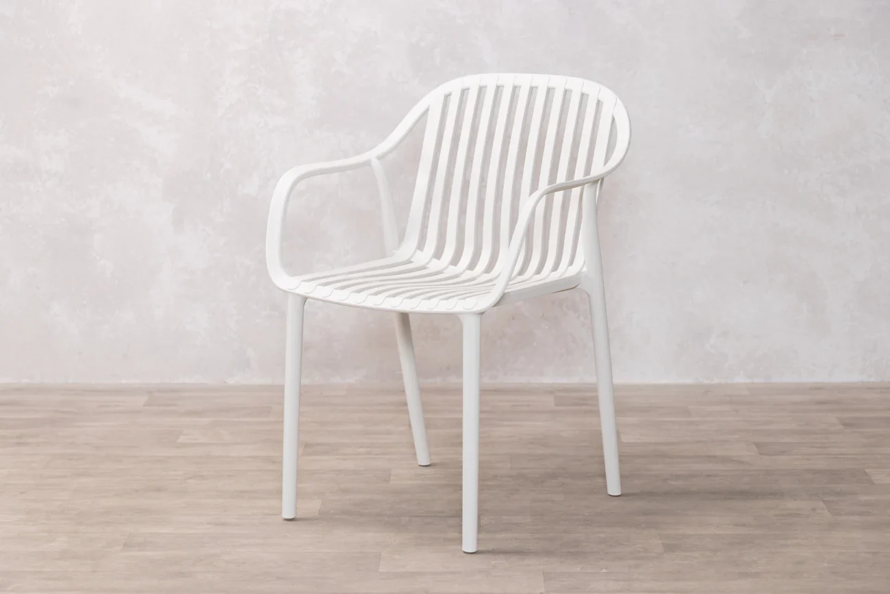 Salerno Garden Table Set with Six Cream California Chairs - Image 4