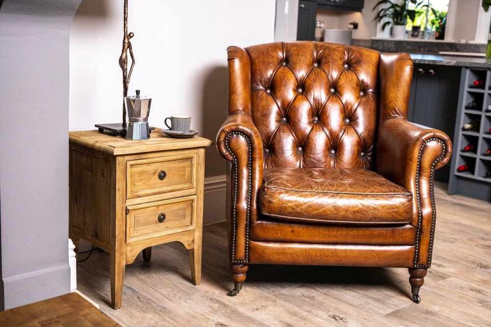 Saxton Pine Side Table - Image 11