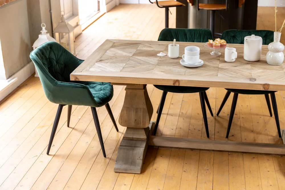 Saxton Large Pine Kitchen Dining Table - Image 17