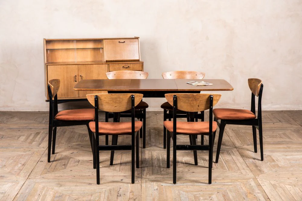 Vintage Scandi Dining Table Set