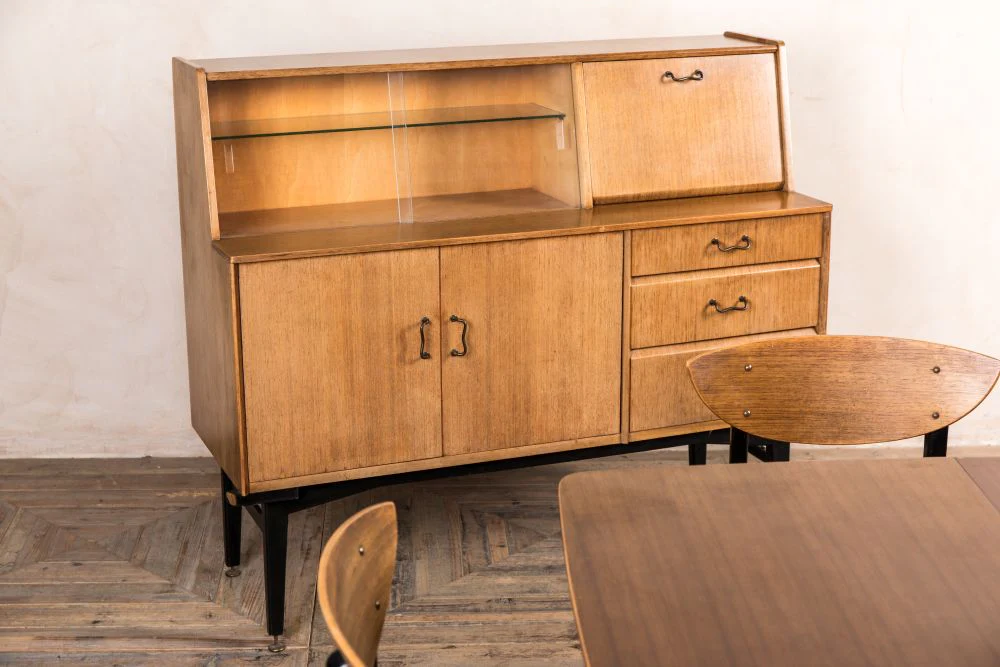 Vintage Scandi Dining Table Set - Image 11