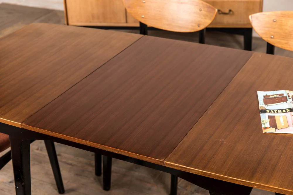 Vintage Scandi Dining Table Set - Image 5
