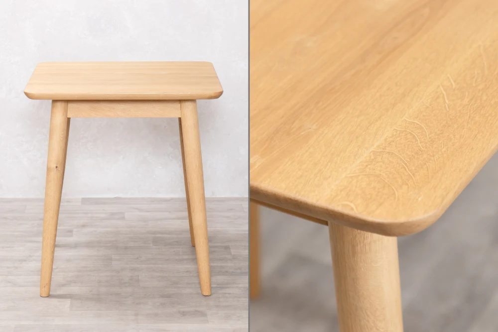 Scandinavian Style Dining Table In Oak 70cm x 70cm