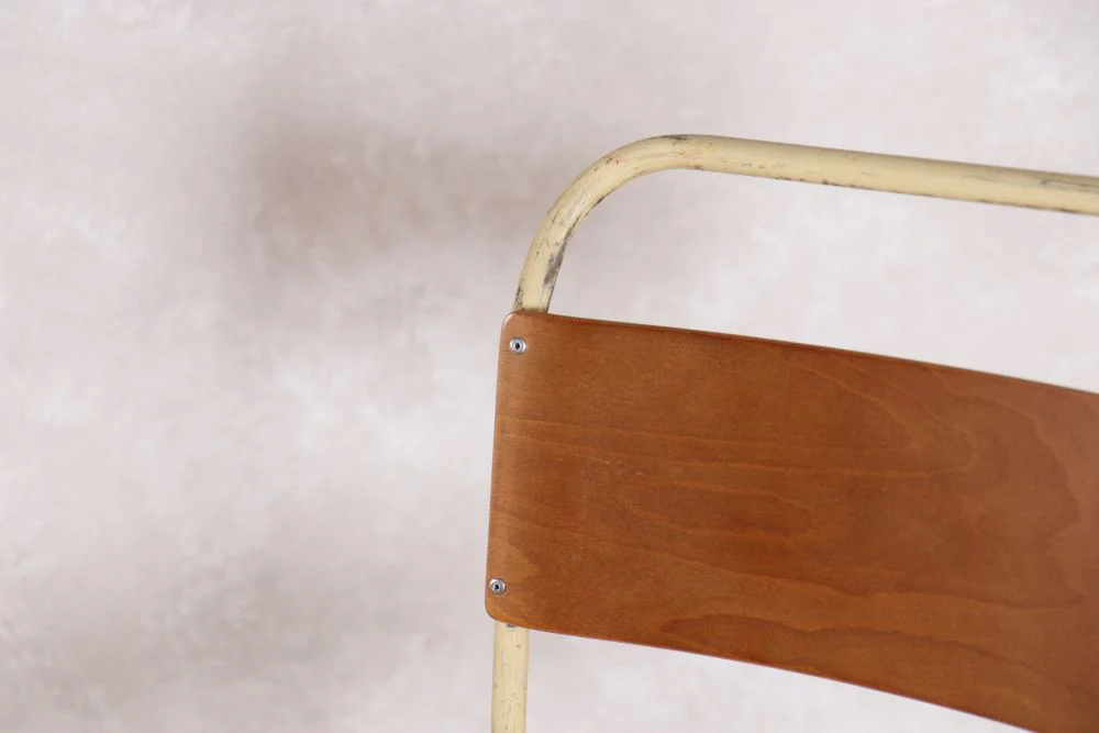 Set of 7 Vintage Plywood Stacking Chair - Image 7