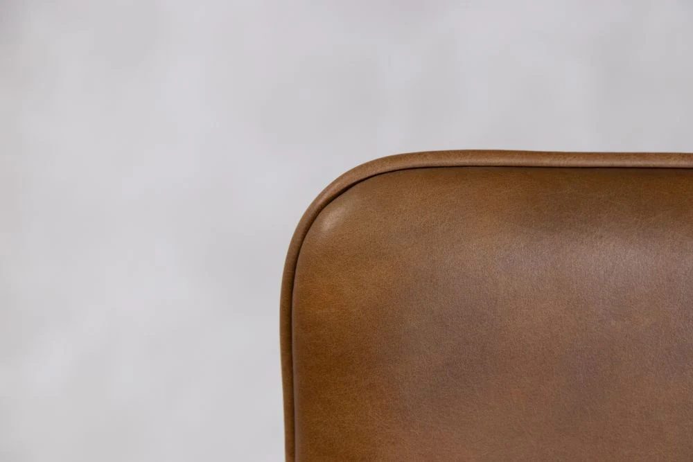 Shoreditch Tall Leather Bar Stools - Gunmetal Frame - Image 42