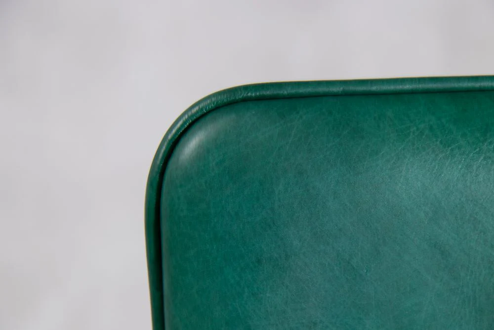 Shoreditch Tall Leather Bar Stools - Gunmetal Frame - Image 6