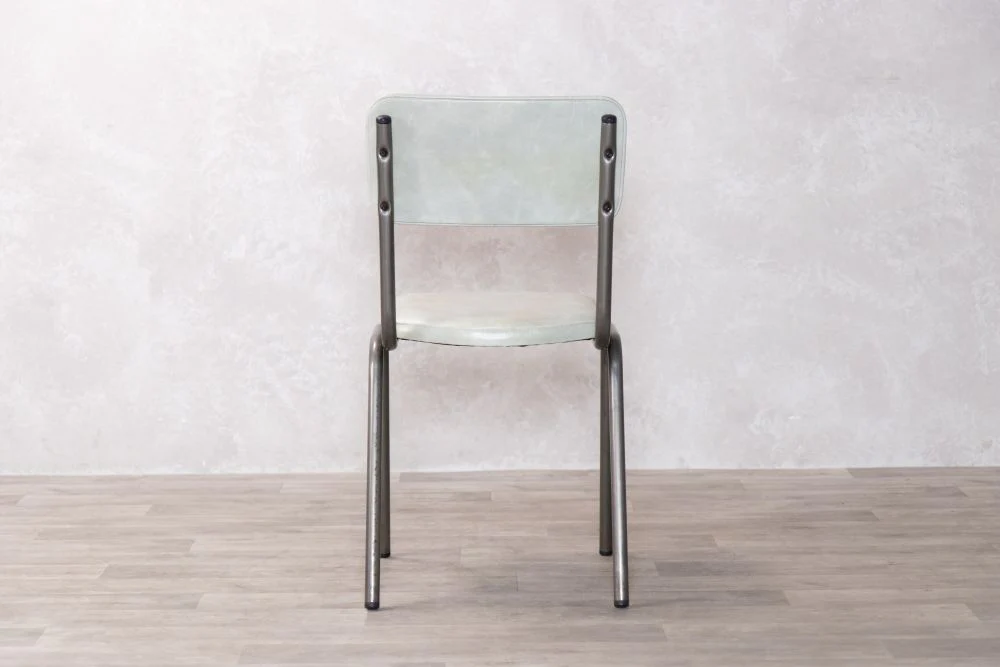 Shoreditch Leather Restaurant Cafe Chairs - Gunmetal Frame - Image 20