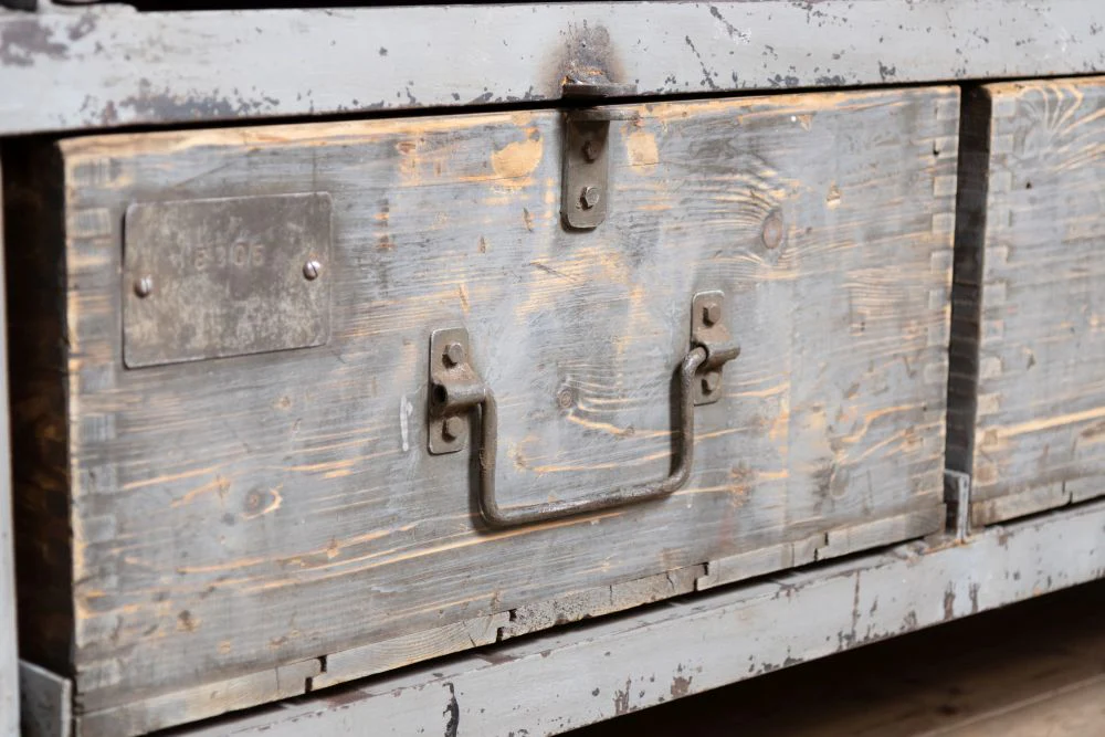 Large Industrial Sideboard Workbench - Image 11