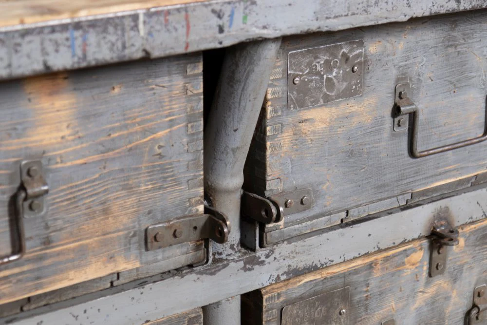 Large Industrial Sideboard Workbench - Image 6