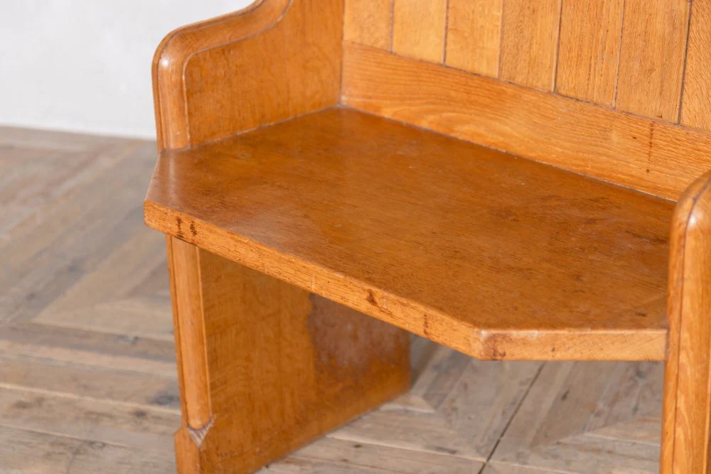 Solid English Oak Church Pew/Hall Bench - Image 13