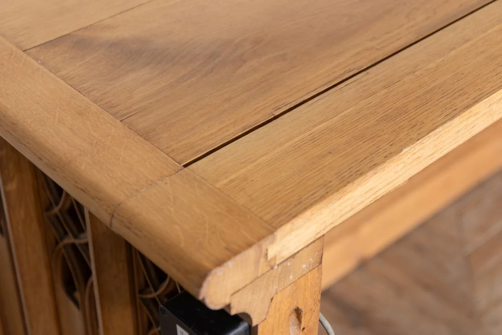 Solid English Oak Altar Table Haberdashery Shop Counter - Image 13