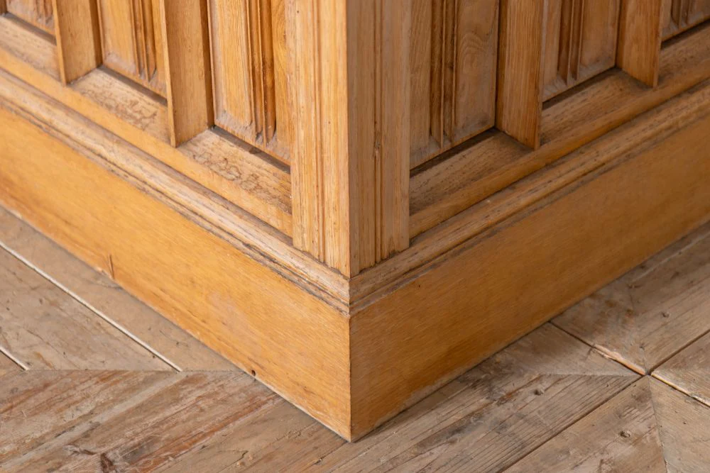 Solid English Oak Altar Table Haberdashery Shop Counter - Image 16