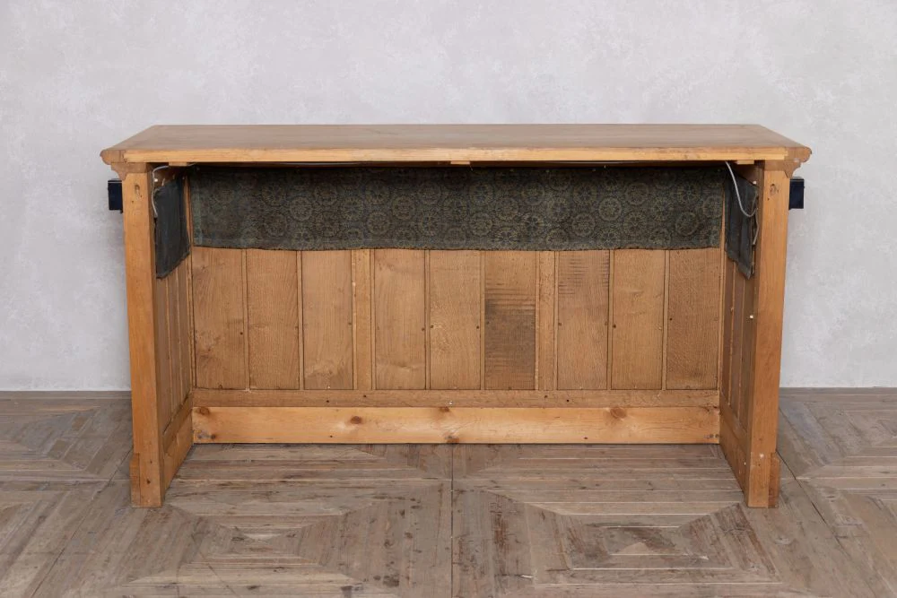Solid English Oak Altar Table Haberdashery Shop Counter - Image 3