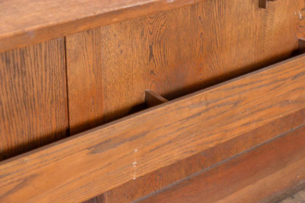 Solid Oak Vintage Church Panel Frontage - Image 5
