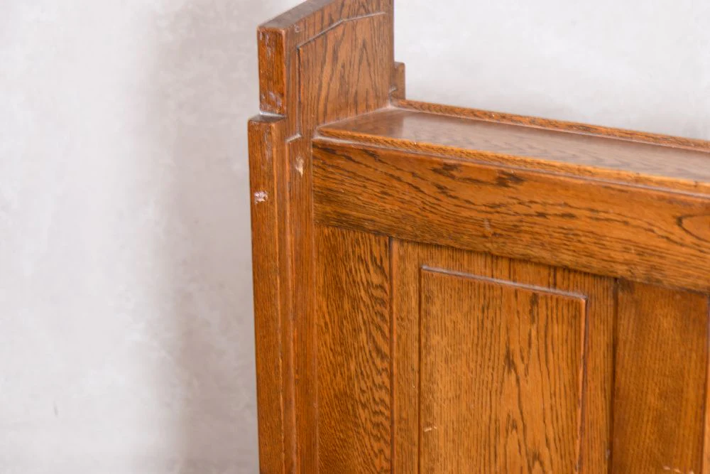 Solid Oak Vintage Church Panel Frontage - Image 7