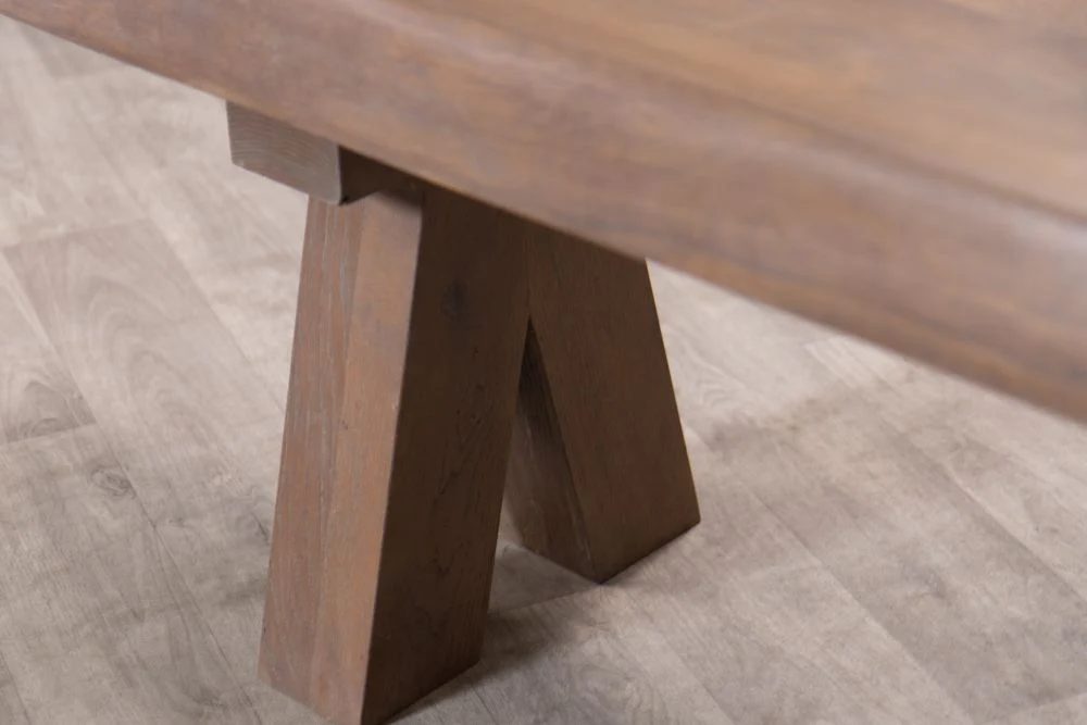 Solid Oak Live Edge Dining Bench Range - Image 4